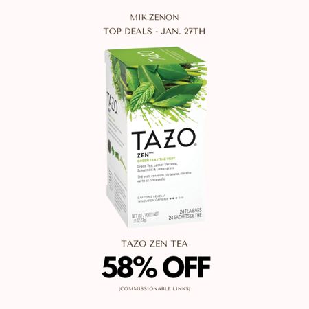 58% off this 24-pack of Tazo Green Tea. 

#LTKsalealert #LTKhome #LTKunder100