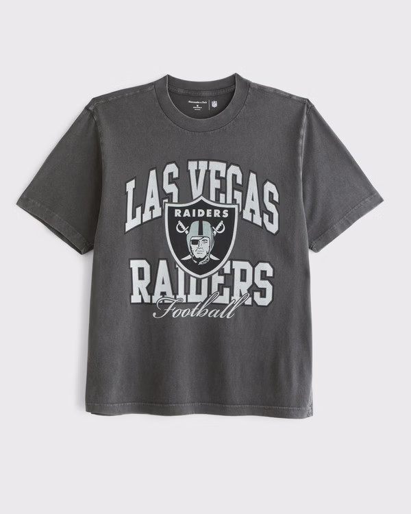 Las Vegas Raiders Vintage-Inspired Graphic Tee | Abercrombie & Fitch (US)