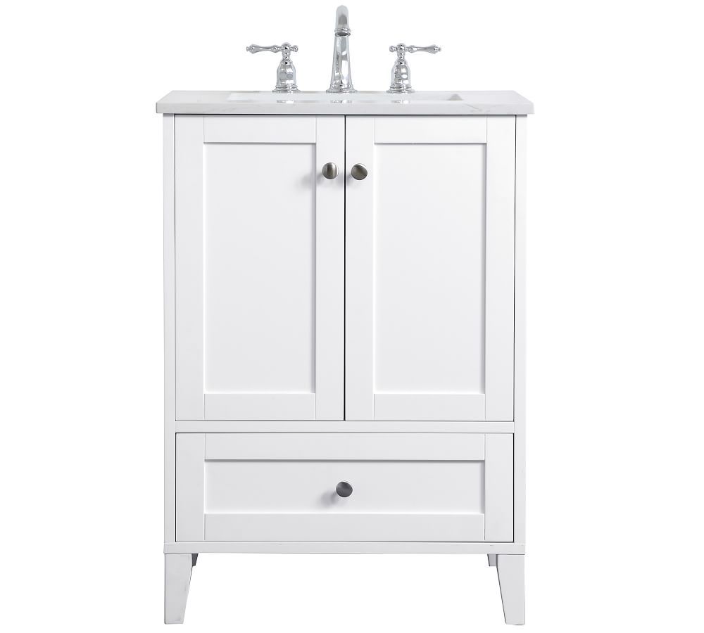 White Moro Single Sink Vanity, 24" | Pottery Barn (US)