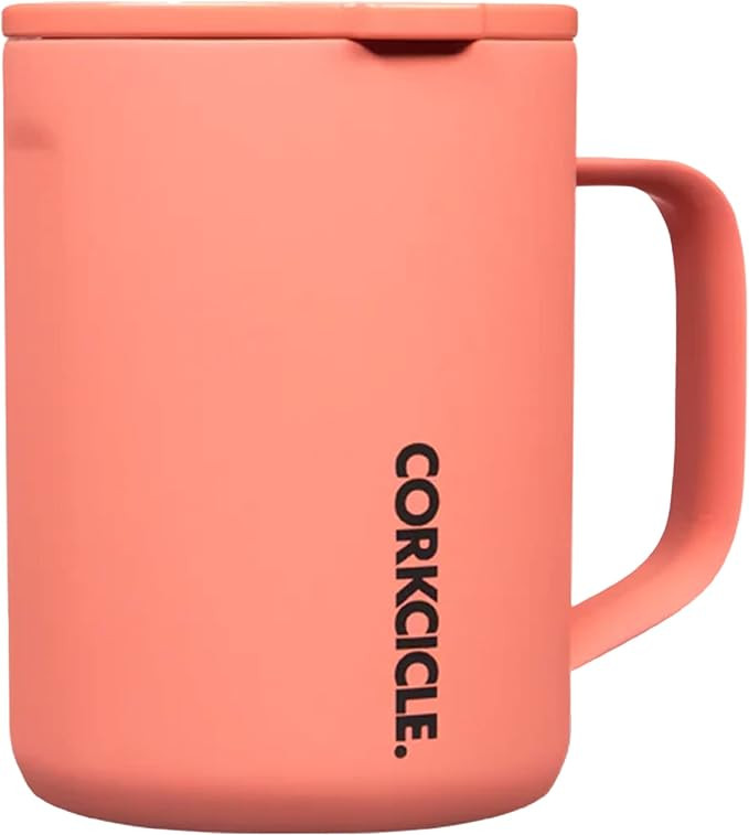 Corkcicle Triple Insulated Coffee Mug with Lid, Stainless Steel Camping Tumbler with Handle, Hot ... | Amazon (US)