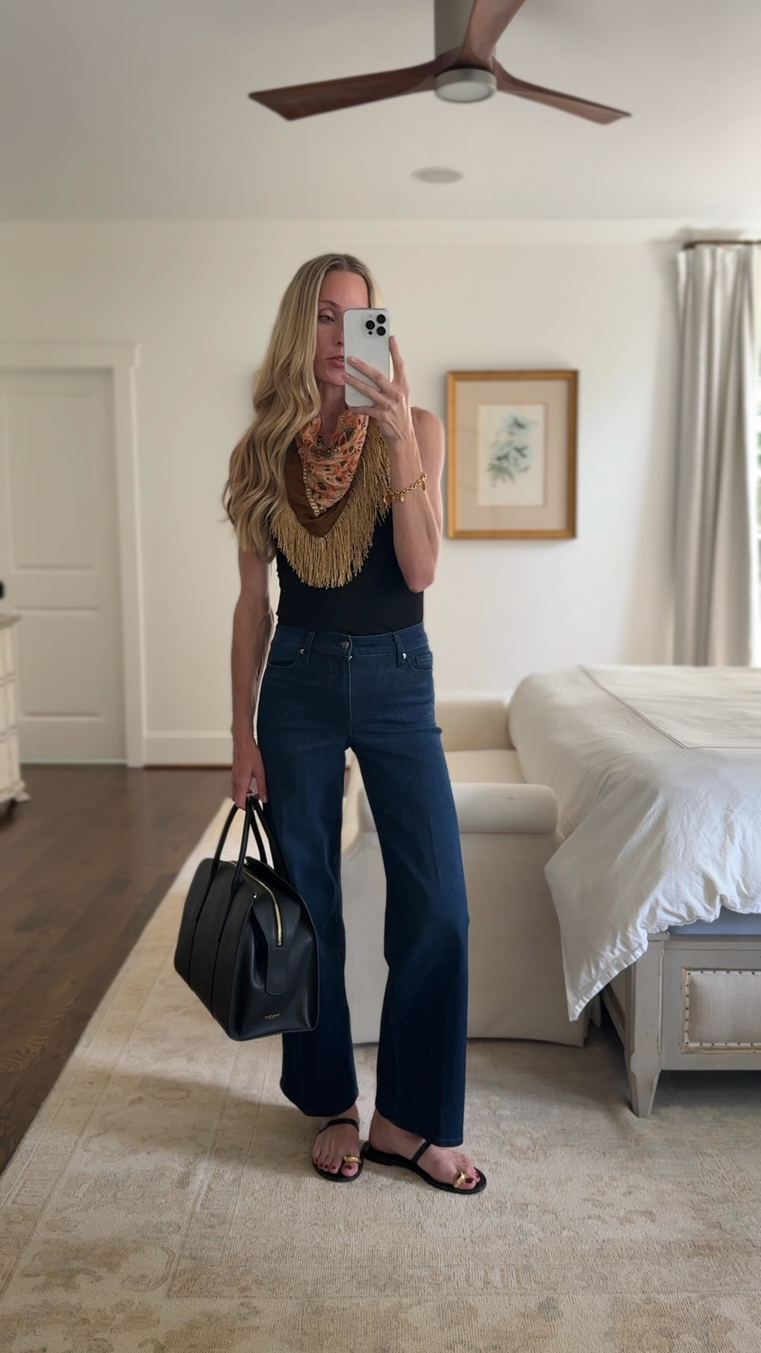 August favorites so far! These FRAME jeans are almost universally flattering and come in 3 inseams. A little stretch and a great shape for day to night! Wearing my true size. Bag is Parisa Wang, similar linked 🫶🏻

fall jeans, dark wash jeans, frame le slim palazzo, fall denim, wide leg jeans, frame denim

#LTKootd #LTKgrwm #LTKSeasonal