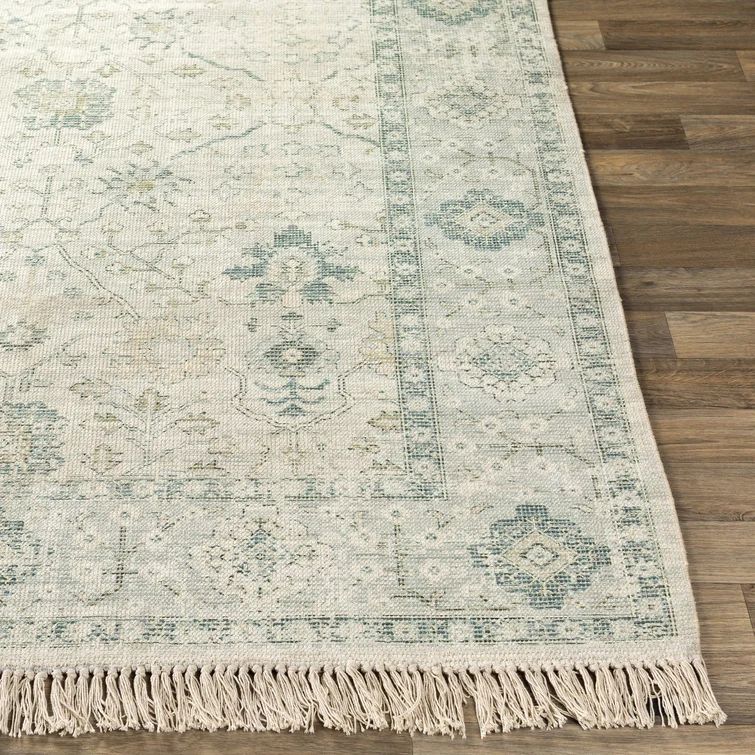 Tucson Oriental Handmade Handwoven Area Rug in Sage Green/ Light Olive/White | Wayfair North America