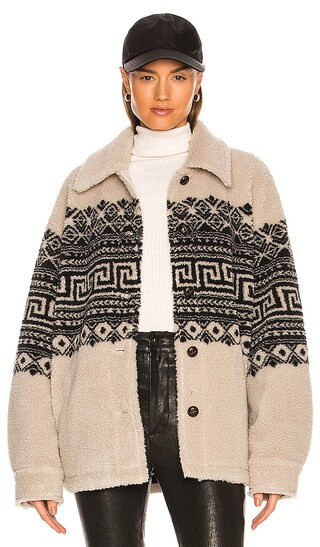 Alayia Jacket in Alma Ecru Geo | Revolve Clothing (Global)