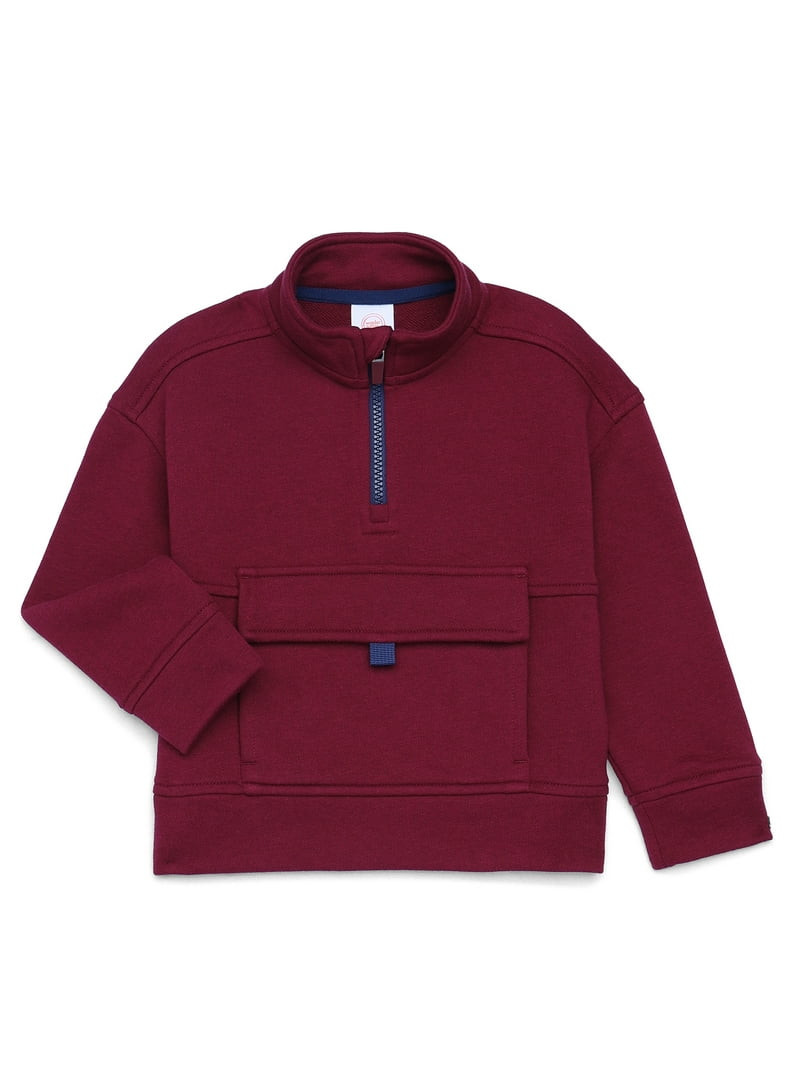 Wonder Nation Toddler Boys Quarter Zip Pullover, Sizes 12M-5T | Walmart (US)