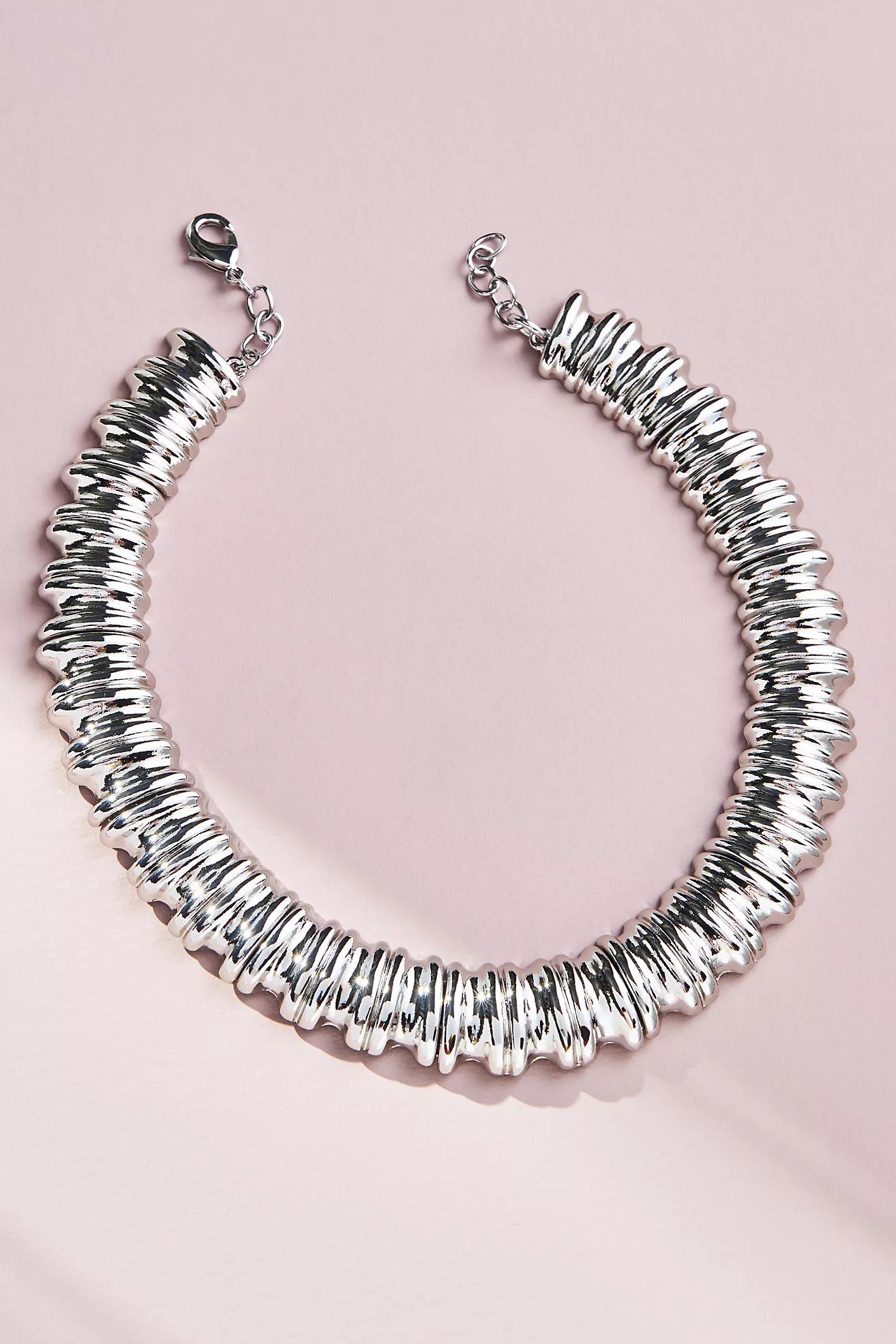Chunky Ribbed Metal Necklace | Anthropologie (US)