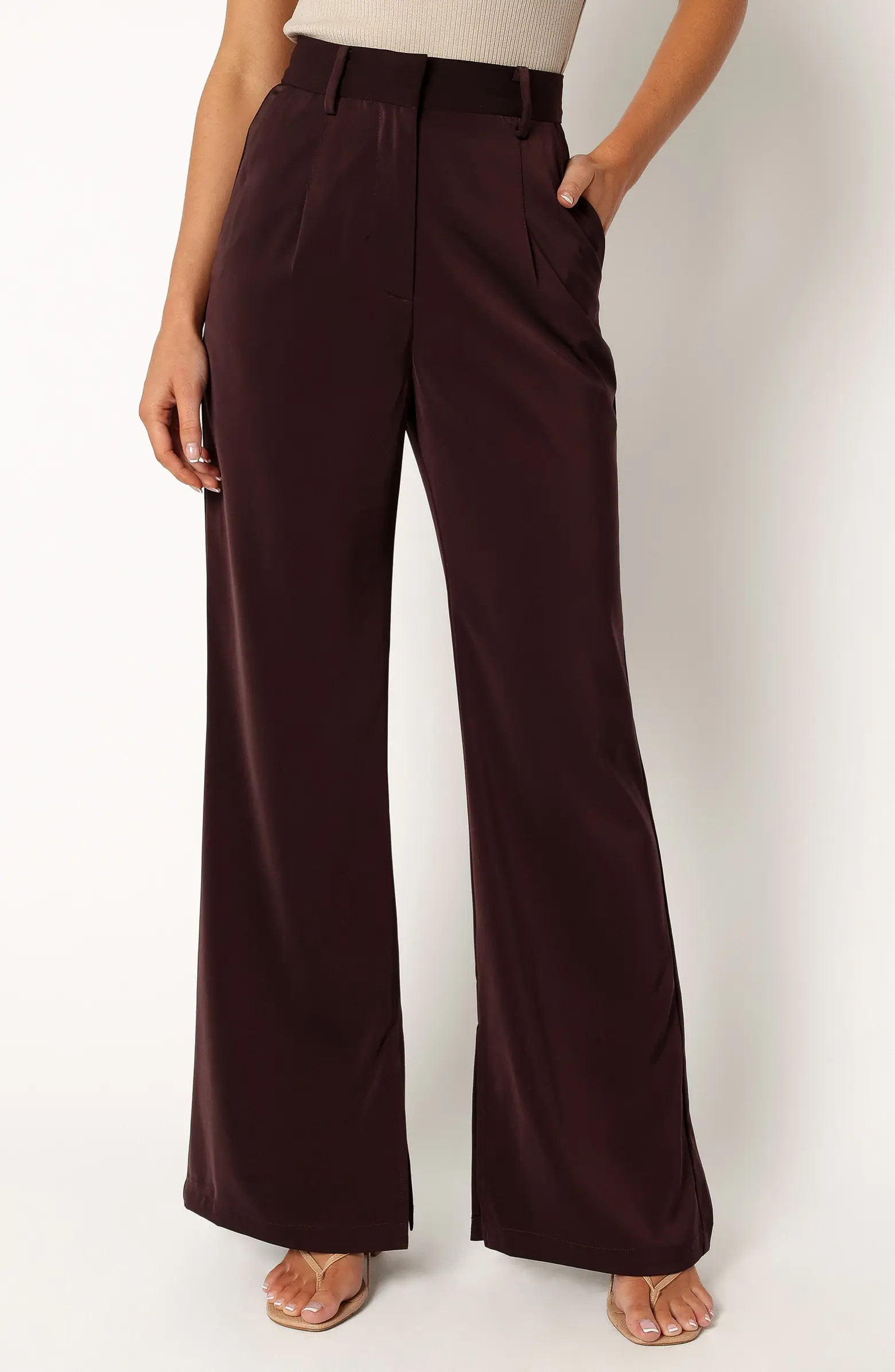 Neveah Wide Leg Satin Pants | Nordstrom