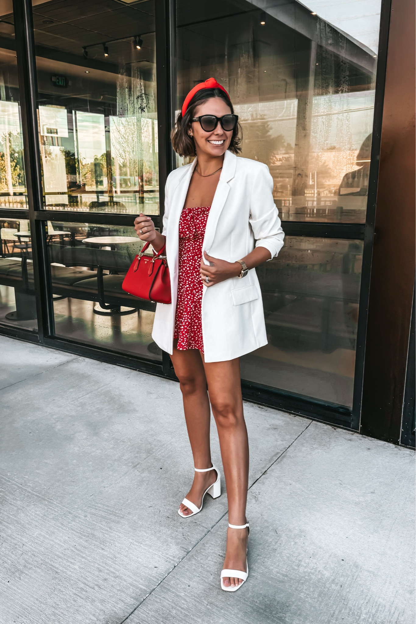 OUTFIT IDEAS : LTKCon Outfit | Blazer Outfit | Casual Blazer Outfit | White Blazer Outfit | Everyday Summer Outfit | Red and White Outfit | Classy Outfit | Classy Summer Outfit | Casual Summer Outfits Amazon | Classic Outfits | Cute Summer Outfits | Monochromatic Outfit | Petite Outfits | Weekend Outfits | Old Money Outfits | Summer Going Out Outfit | Amazon Going Out Outfits | Brunch Outfit | Bruch Outfit Summer | Lunch Outfit | Lunch Date Outfit | Day Date Outfit | Casual Date Outfit | Casual Date Night Outfit | Dinner Outfit | Dinner Date Outfit | Drinks Outfit | Girls Dinner Outfit | Girls Night Outfit |Cruise Outfits Amazon | Europe Outfits Summer | Florida Vacation Outfits | Greece Outfits | Rome Outfit | Italy Vacation Outfits | Italy Summer Outfits | | Outfit Ideas | Outfit Inspo | Neutral Outfits |Neutral Style | Chic Outfits | Casual Chic | Summer Chic | Old Money Style | Old Money Aesthetic | Old Money Fashion | Quiet Luxury | Quit Luxury Amazon | Minimalist Outfits | Transitional Outfit | Old Money Summer Outfit | Capsule Wardrobe | Summer Outfit 

❤️ Reviews on all products! 
• Long blazer | white long blazer | white blazer | blazer 
• Floral romper | womens romper | romper Amazon 
• Red Satchel | Red Bag | Michael Kors Purse | Michael Kors
• Block heel sandals | Sam Edelman sandals | Sam Edelman
• Red knotted headband | red headband | knotted headband | knot headband | Amazon headbands 


#LTKItBag #LTKFindsUnder100 #LTKOver40 #LTKStyleTip #LTKCon #LTKSeasonal #LTKShoeCrush