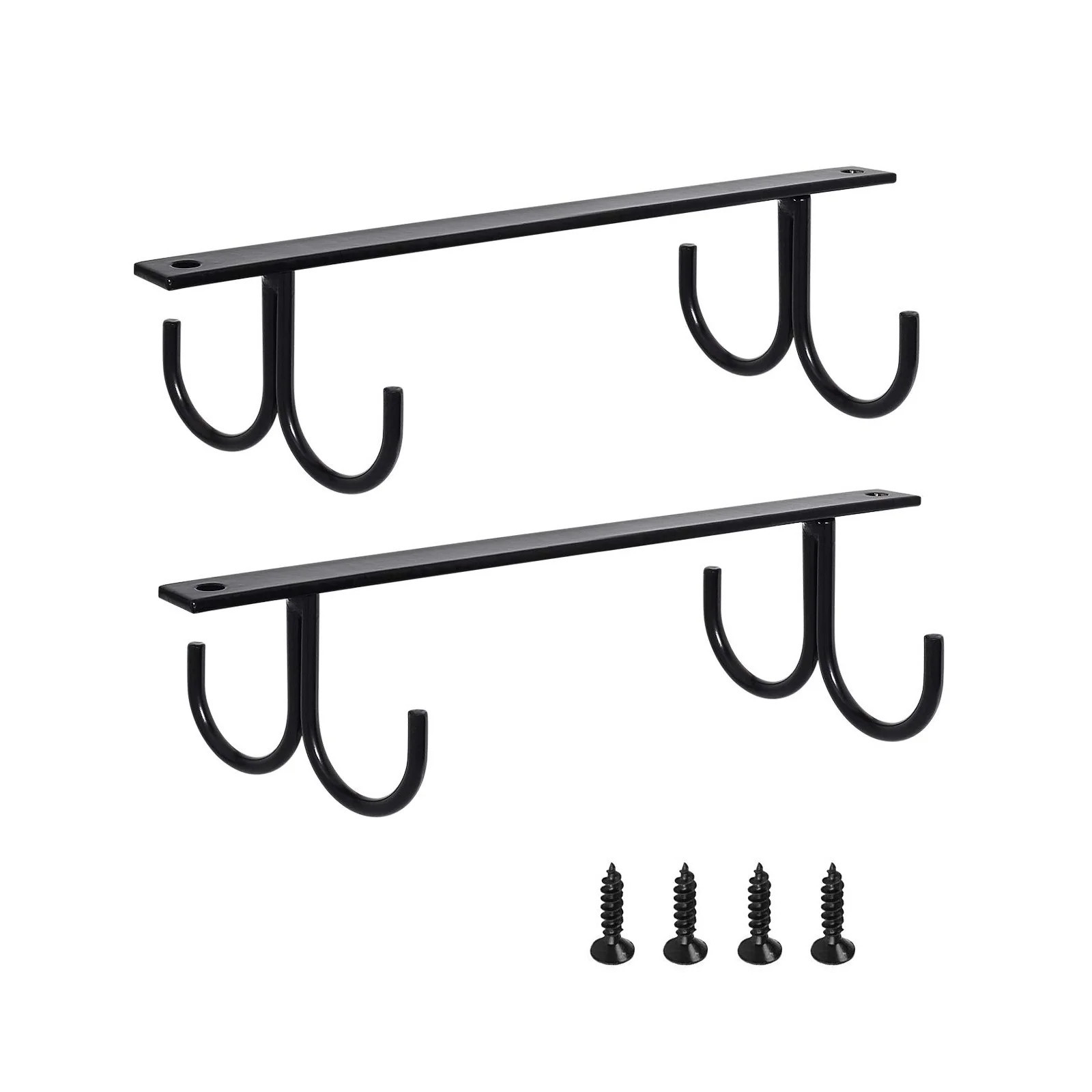 UUDULY Under Cabinet Mug Rack Rustic Mug Organizer Rack Cup Holder Under Shelf Hanging Hooks Rack for Mugs Coffee Cups and Kitchen Utensils | Lowe's