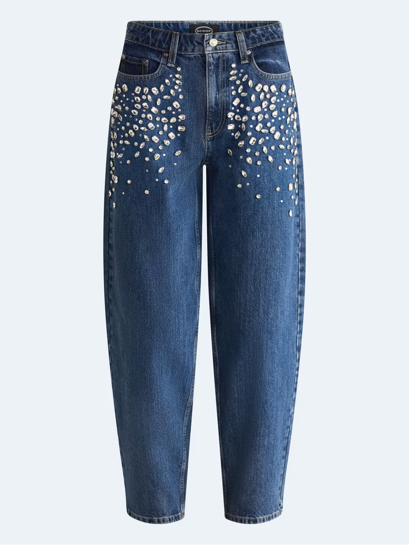 Scoop Women\u2019s and Women\u2019s Plus Faux Crystal Embellished Jeans, Sizes 0-28W | Walmart (US)