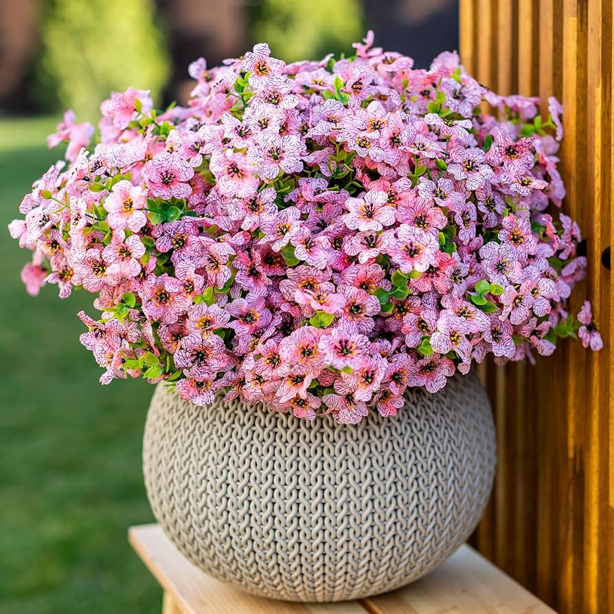 Artificial Flowers for Outdoors Fake Plants - 16 Bundles Faux Outside Greenery Boxwood No Fade Pl... | Amazon (US)