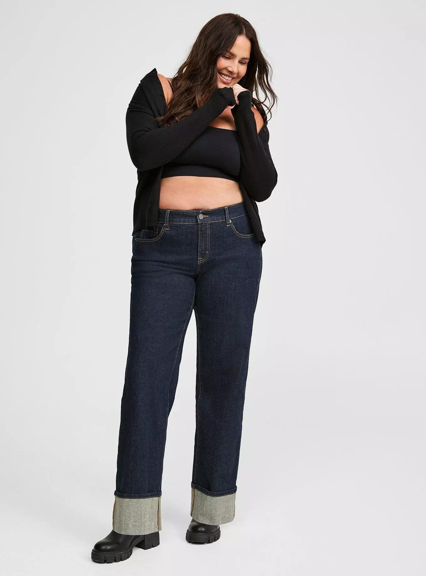 Perfect Wide-Leg Mid-Rise Jean | Torrid (US & Canada)