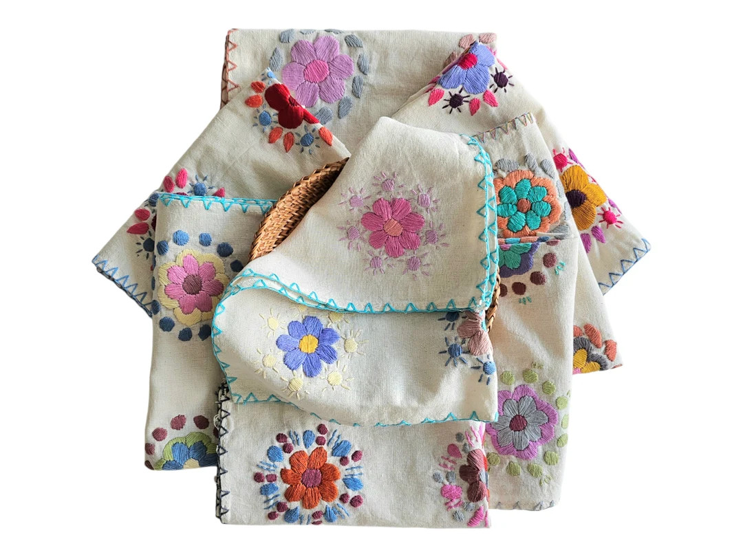 Tortilla Cloth | Tortilla Napin | Mexican Embroidered Tortilla Cloth | Hand Embroidered Cloth | T... | Etsy (US)