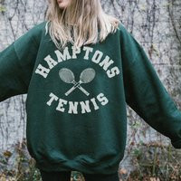 Hamptons Tennis Sweatshirt, Trendy Tumblr Aesthetic Gift For Teen, Preppy Sweatshirt, Women Sweatshirt | Etsy (US)