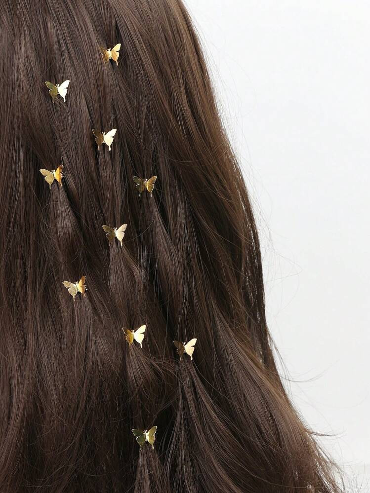 6pcs Butterfly Decor Hair Clip For Daily Casual Outing Wear Street Piranha De Flor | SHEIN