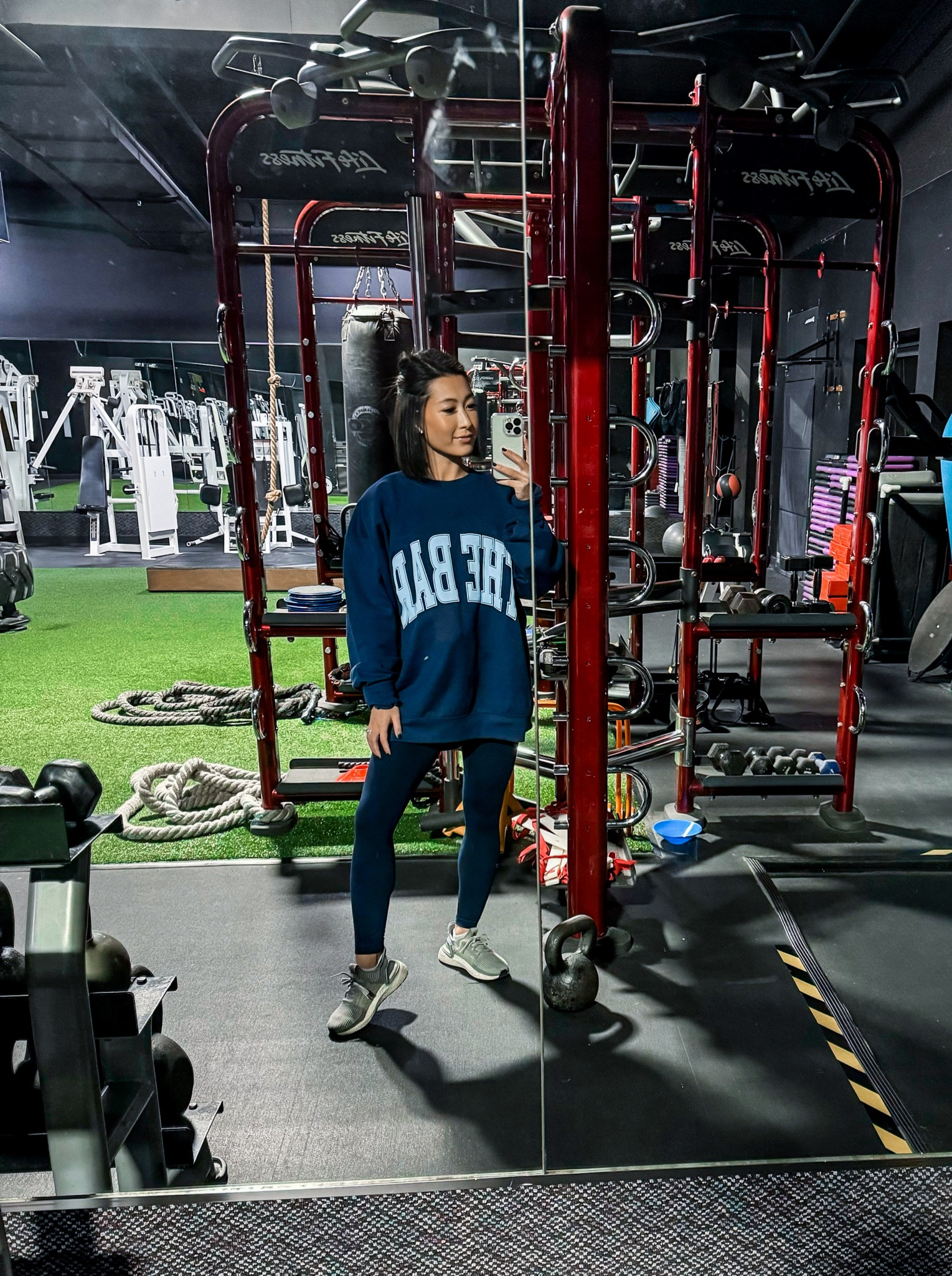 The bar sweatshirt- wearing L, went oversized, they shrink a bit in the wash/dryer

Lululemon align leggings in true navy- size 0, 25” inseam

Activewear
Stylish 
Trendy
Performance
Comfort
Workout
Gym 
Athletic 
Athleisure 
Fitness 
Gym outfits
OOTD
WOTD
Yoga
Pilates
Cardio
Bodybuilding 
Fit body
Exercise
Resistance training 
Functional training
Abs, core
Leg day
Weights
CrossFit
Interval training, HIIT
Squats, planks, deadlifts, recovery, protein, healthy, health, muscles
Petite style
Oversized
Matching set

#LTKGiftGuide #LTKfitness #LTKfindsunder100