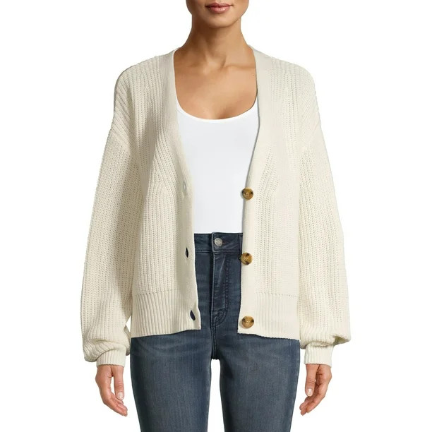 Time and Tru Women's Boyfriend Cardigan | Walmart (US)