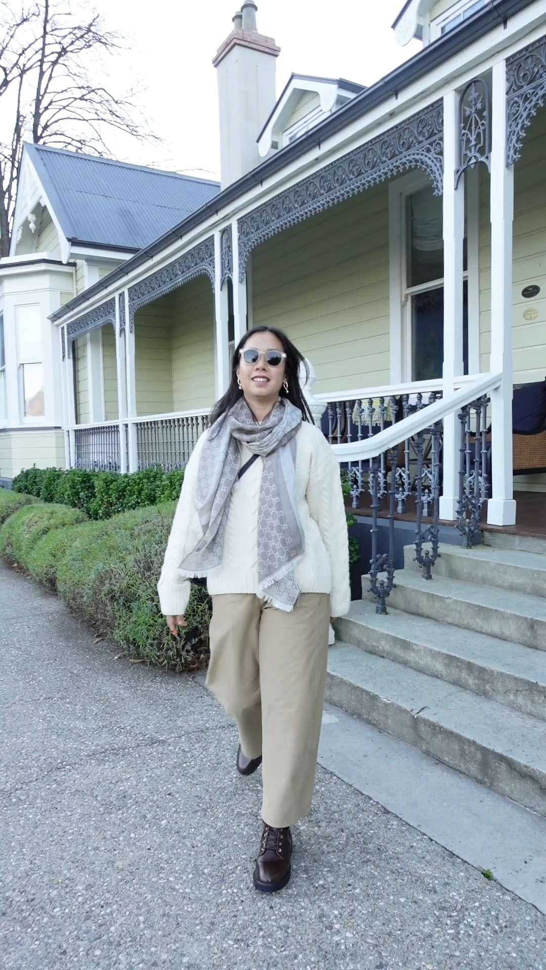 Queenstown Day 1 outfit! Wearing a size S in my heattech base layer, a size 8 in my cream cable knit jumper, size S in my barrel leg trousers (in seam length is 64cm btw), boots, sunglasses and similar versions of my scarf are linked - this one is a couple of years old now so I have done my best)  

 #LTKaustralia #LTKautumn #LTKtravel