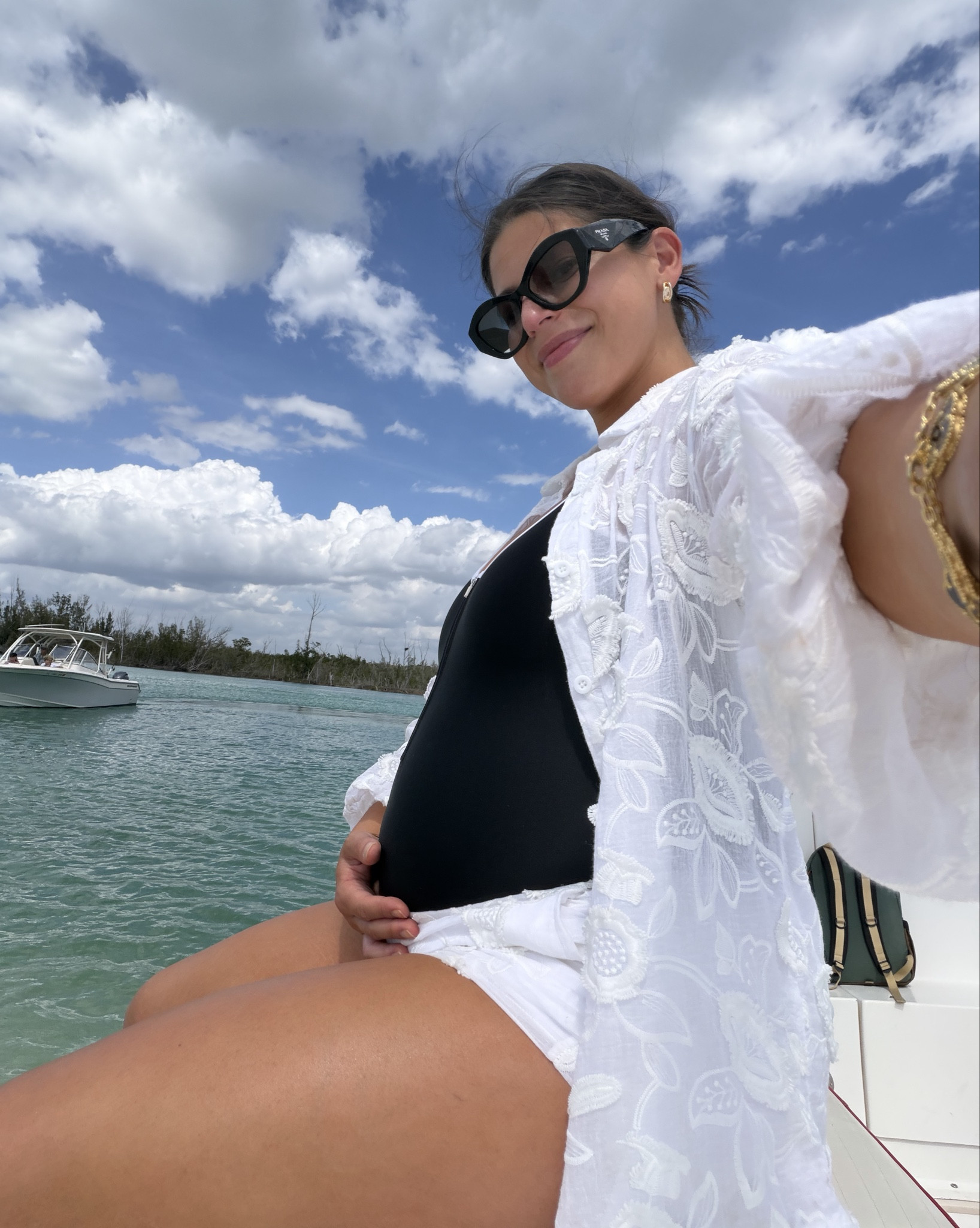The perfect swimsuit coverup but also day outfit. The shorts are not sheer and are lined so you can wear it as an outfit as well not just a swimsuit. I'm 16 weeks bumpin and the small still fits so runs in the generous side 
#amazonfinds #set #maternity #swim #vacationoutfit #amazonfashion #amazonset

#LTKSpringSale #LTKBump #LTKSwim