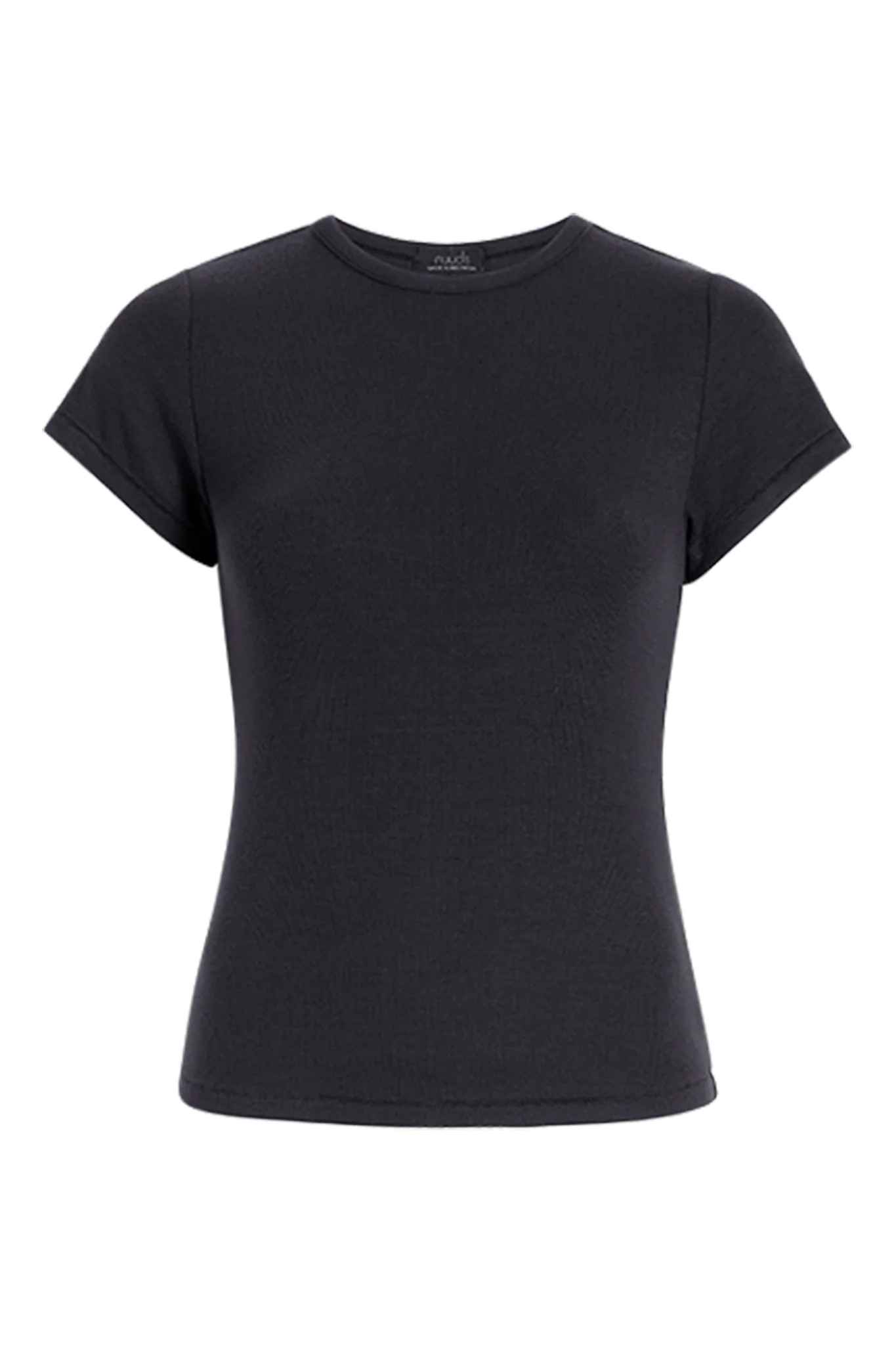 Slinky Rib Tee | Black | Nuuds US