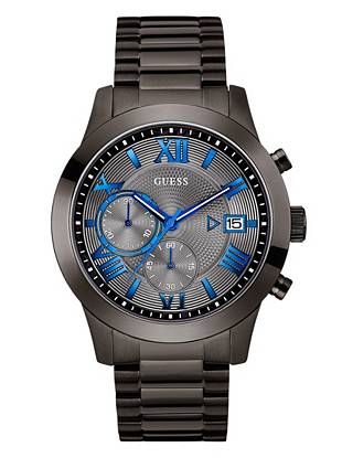 Gunmetal-Tone Modern Chronograph Watch at Guess | Guess (US)