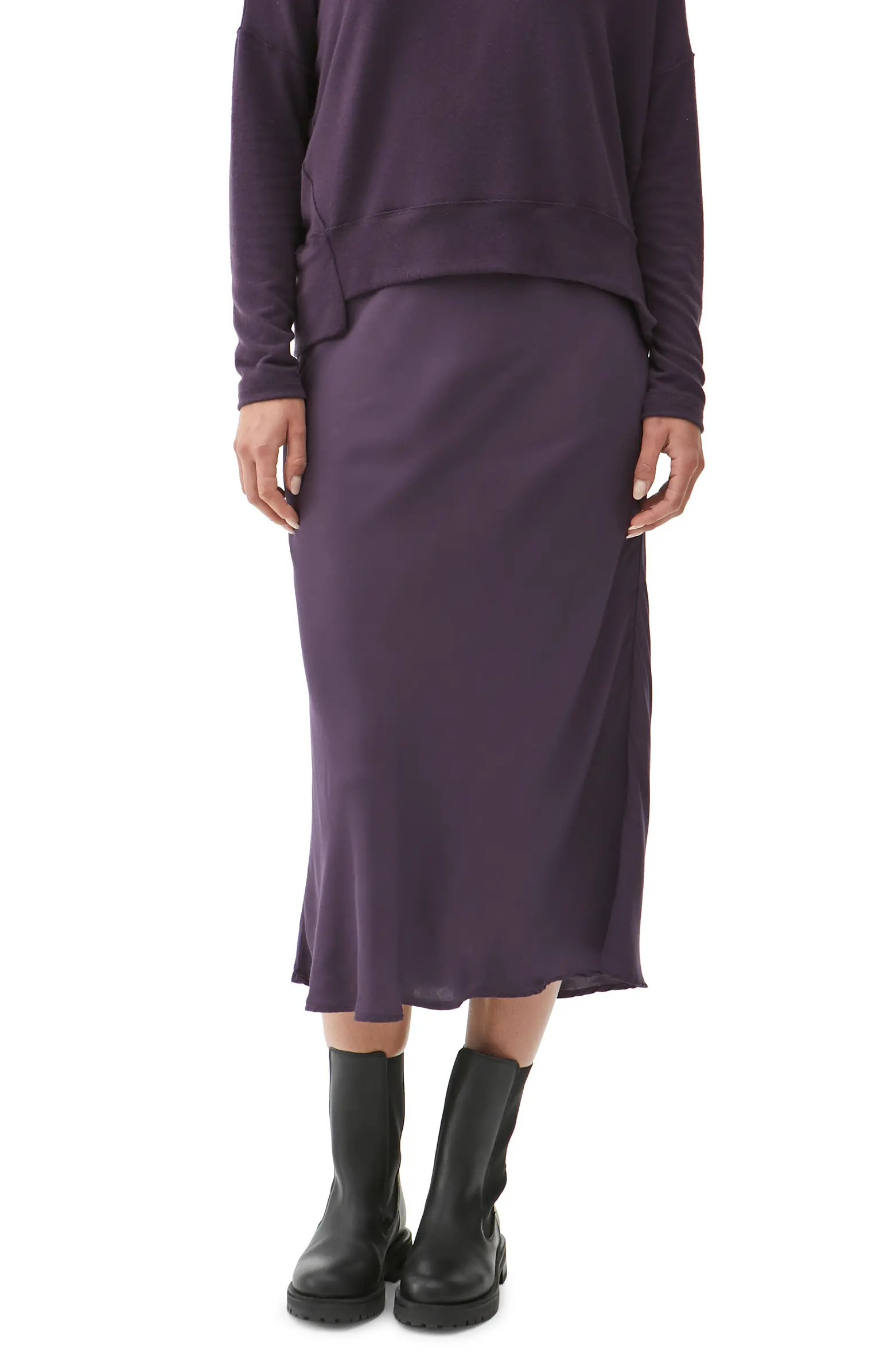 Drea Bias Cut Satin Midi Skirt | Nordstrom