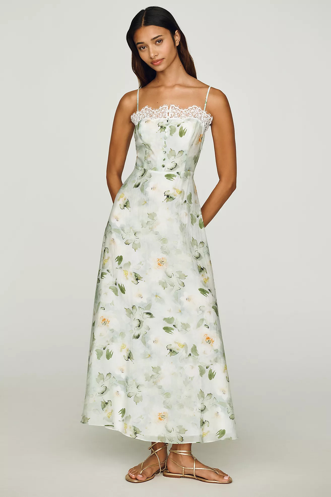 Mare Mare Lace-Trim Midi Dress | Anthropologie (US)