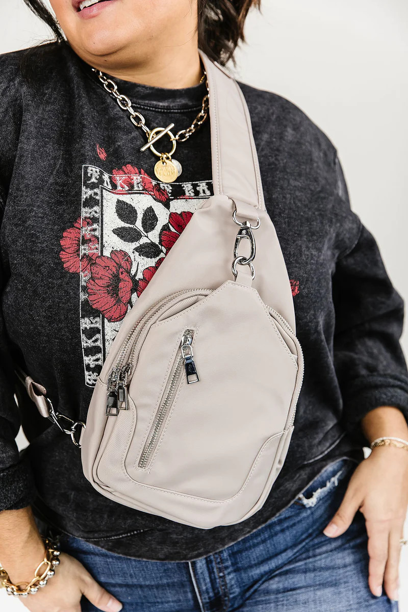 Malcolm Sling Bag - Taupe | Mindy Mae's Market