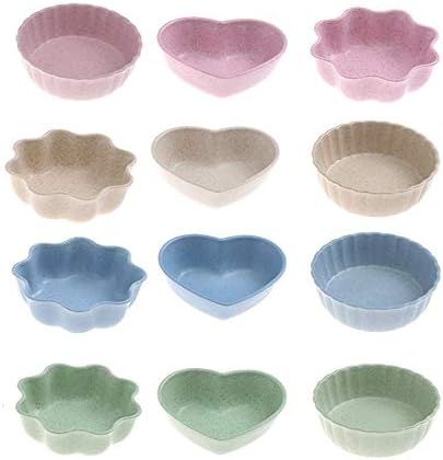 Monliya (set of 12) Dipping Bowls Soy Sauce Dishes Appetizer Plates Tasting Dishes, Multi-Color Vari | Amazon (US)