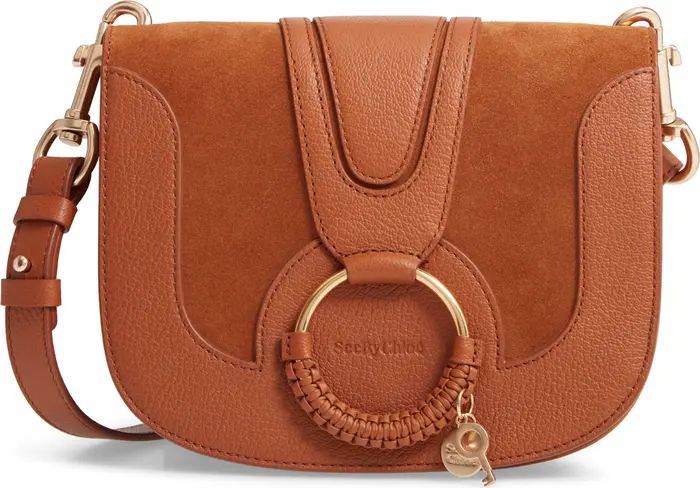 Hana Suede & Leather Shoulder Bag | Nordstrom