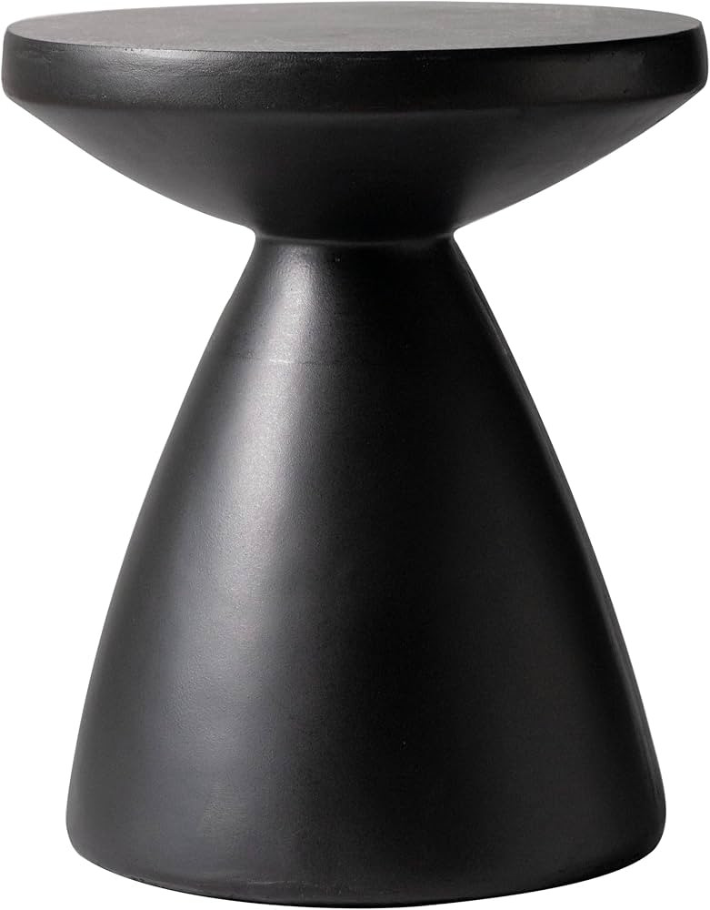 LeisureMod Modern Side Table Lightweight Fiberstone Top 20" Round Accent Table and Hourglass Pede... | Amazon (US)