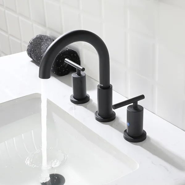 Widespread 2 Handles Bathroom Faucet with Water Supply Lines | Wayfair North America
