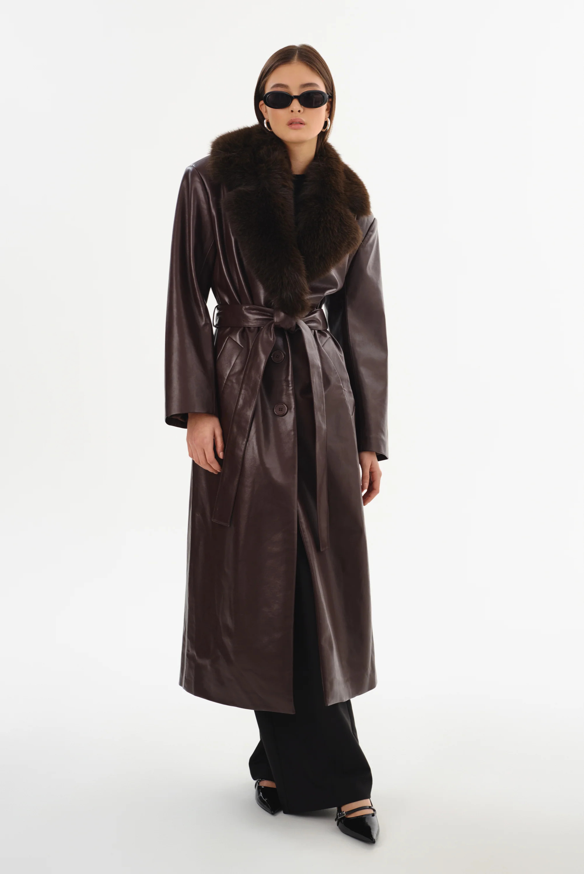 SARITA | Recycled Leather Maxi Coat | LAMARQUE