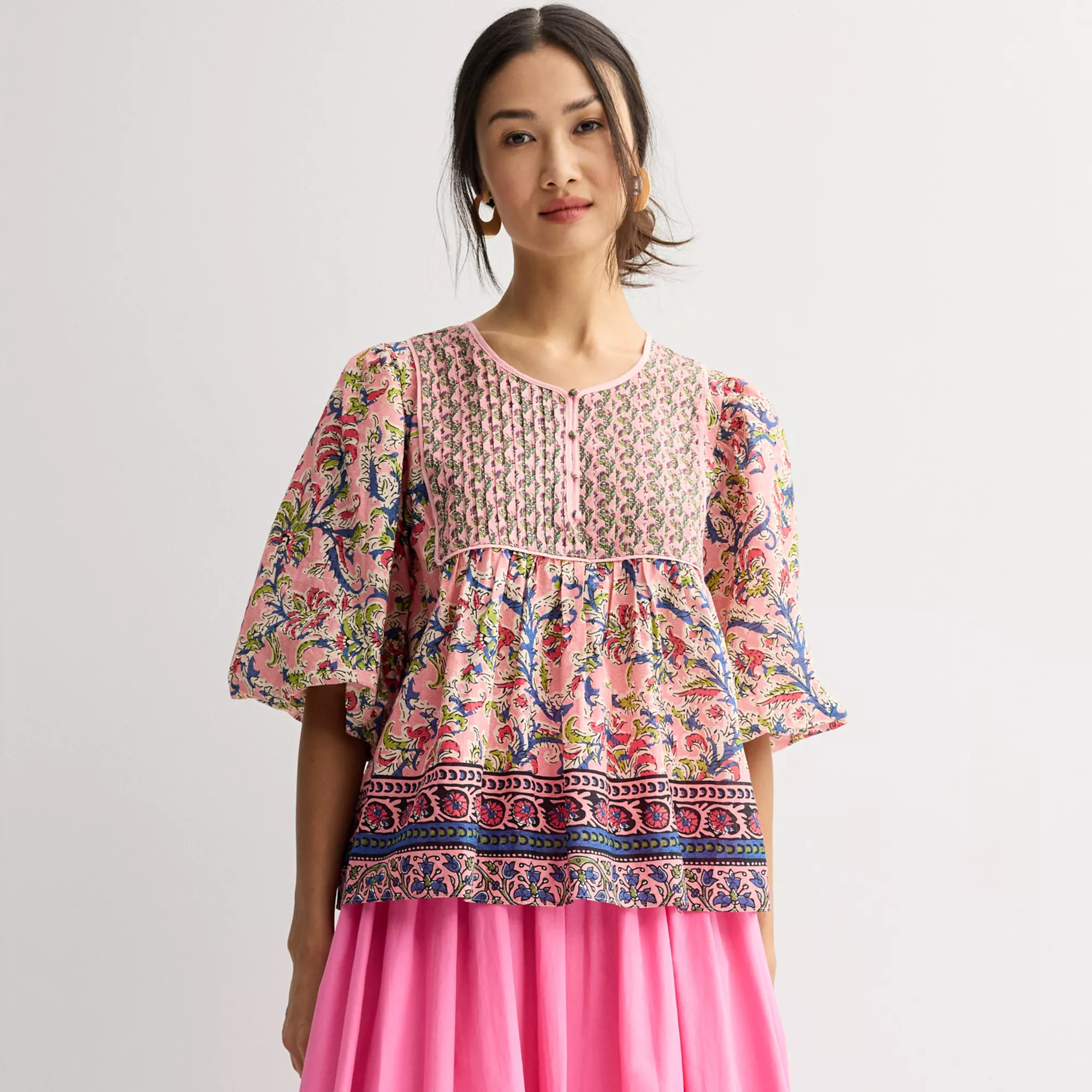 Women's Farmers Market Puff Sleeve Blouse | Kohl's