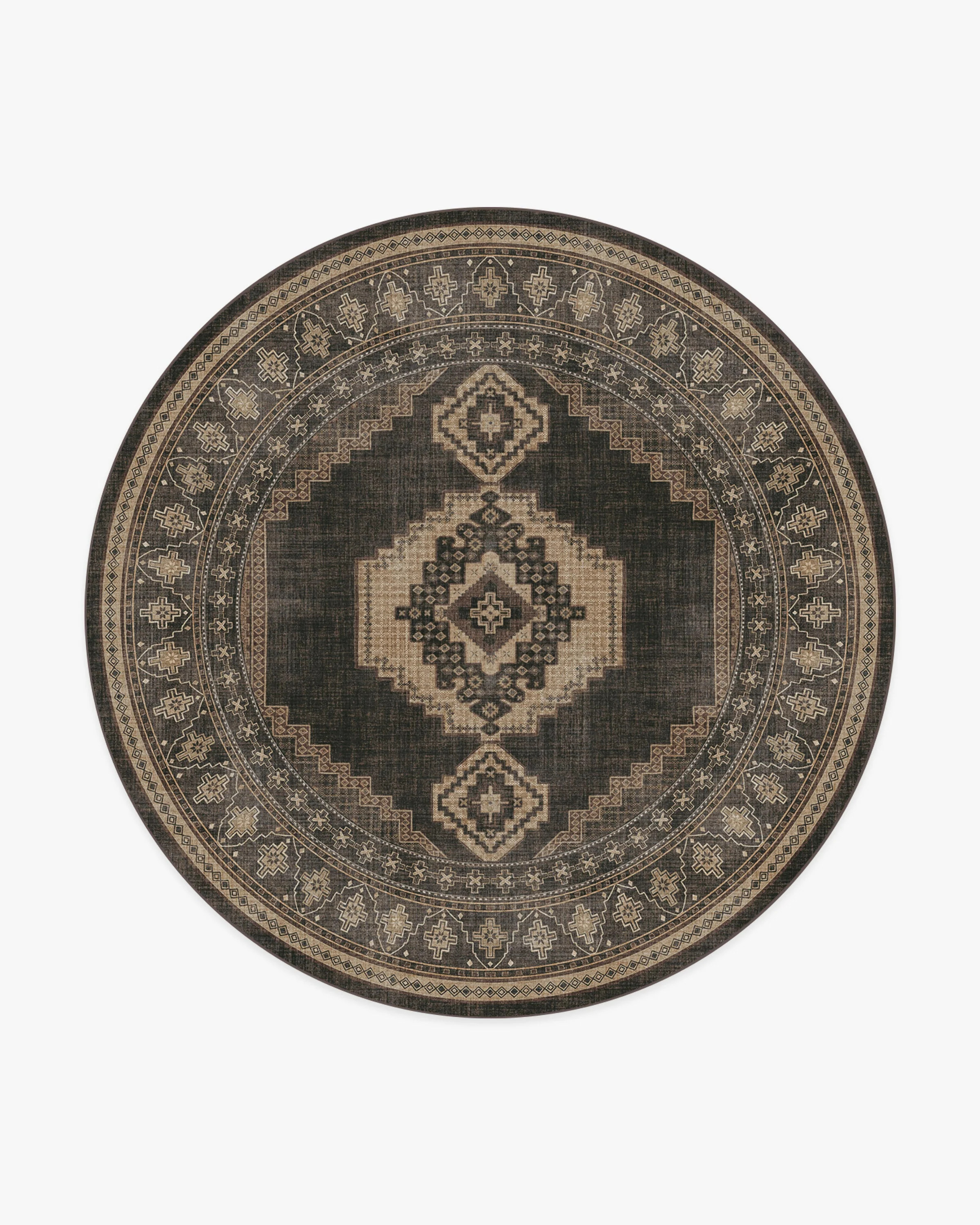 Rayne Charcoal & Tan Rug | Ruggable