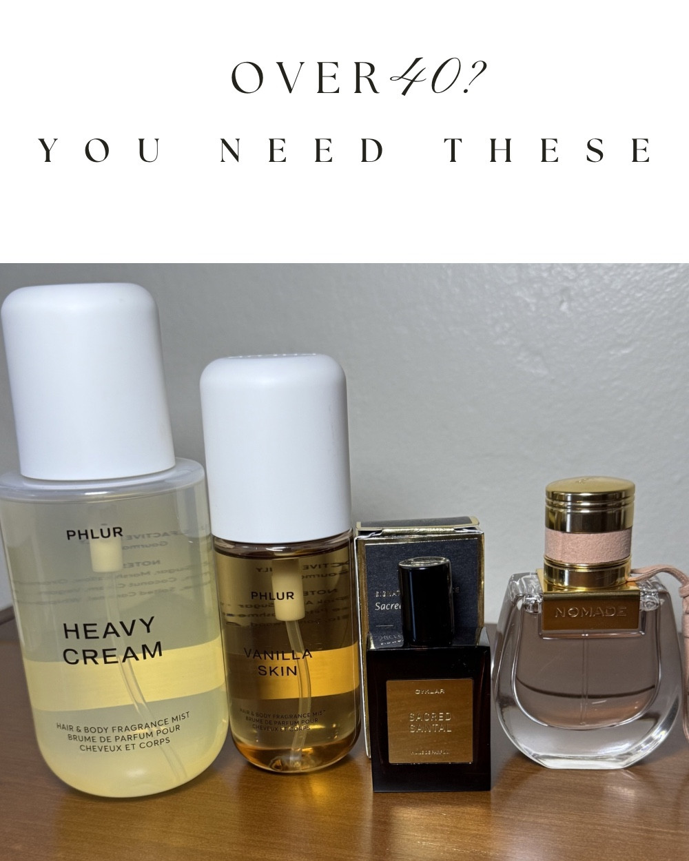 Over 40? This is your fragrance upgrade.

If your scents still lean overly sweet or one-note, this is your sign to switch to layered, skin-enhancing fragrances that smell expensive, elevated, and unforgettable.

Here’s what I’m using right now 👇

✨ Phlur Heavy Cream
Soft, cozy, and slightly sweet—but not juvenile. This adds a creamy, luxe base that makes everything you layer on top smell richer and more expensive.

✨ Phlur Vanilla Skin
This is not your basic vanilla. It’s warm, slightly woody, and melts into your skin for that “you just smell good” vibe instead of smelling like perfume.

✨ Sacred Santal
Smooth, creamy sandalwood that instantly elevates your entire scent profile. This is what gives that effortless, put-together, confident energy.

✨ Nomade
A warm, elegant floral with depth—feminine but grounded. This is the one that pulls compliments and makes people ask what you’re wearing.

💫 Why this combo works:
Layering these creates a signature scent that’s soft, sophisticated, and impossible to duplicate.

Not loud. Not trendy. Just elevated.

If you’ve been wanting to smell more expensive without trying too hard… this is it.

Save this + shop everything linked 🤍



#LTKOver40 #LTKBeauty #LTKselfcare