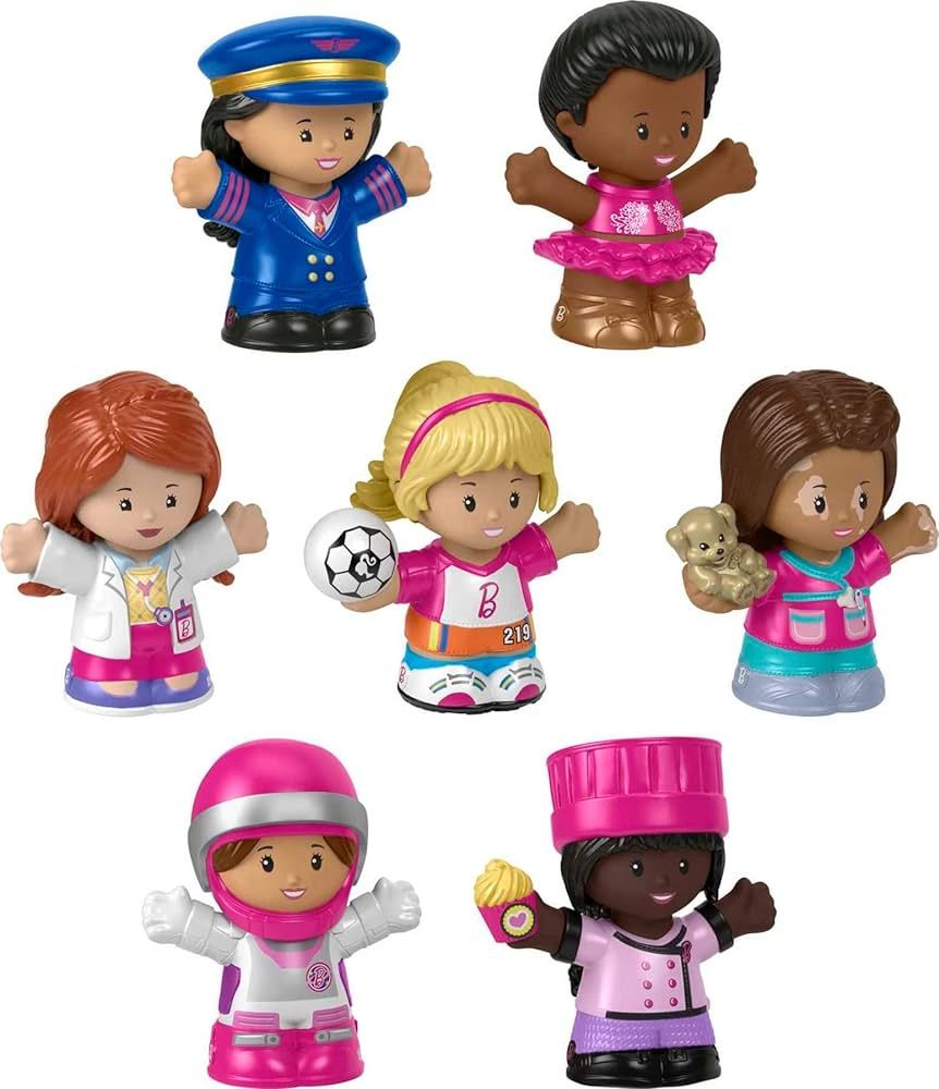 Fisher-Price Little People Barbie Toddler Toys, You Can Be Anything Figure Pack, 7 Characters for... | Amazon (US)