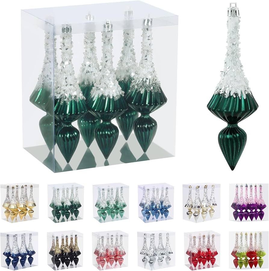 RoseCraft Christmas Ornaments Set, 6.3Inch Plastic Shatterproof Christmas Ball Hanging Ornaments for | Amazon (US)