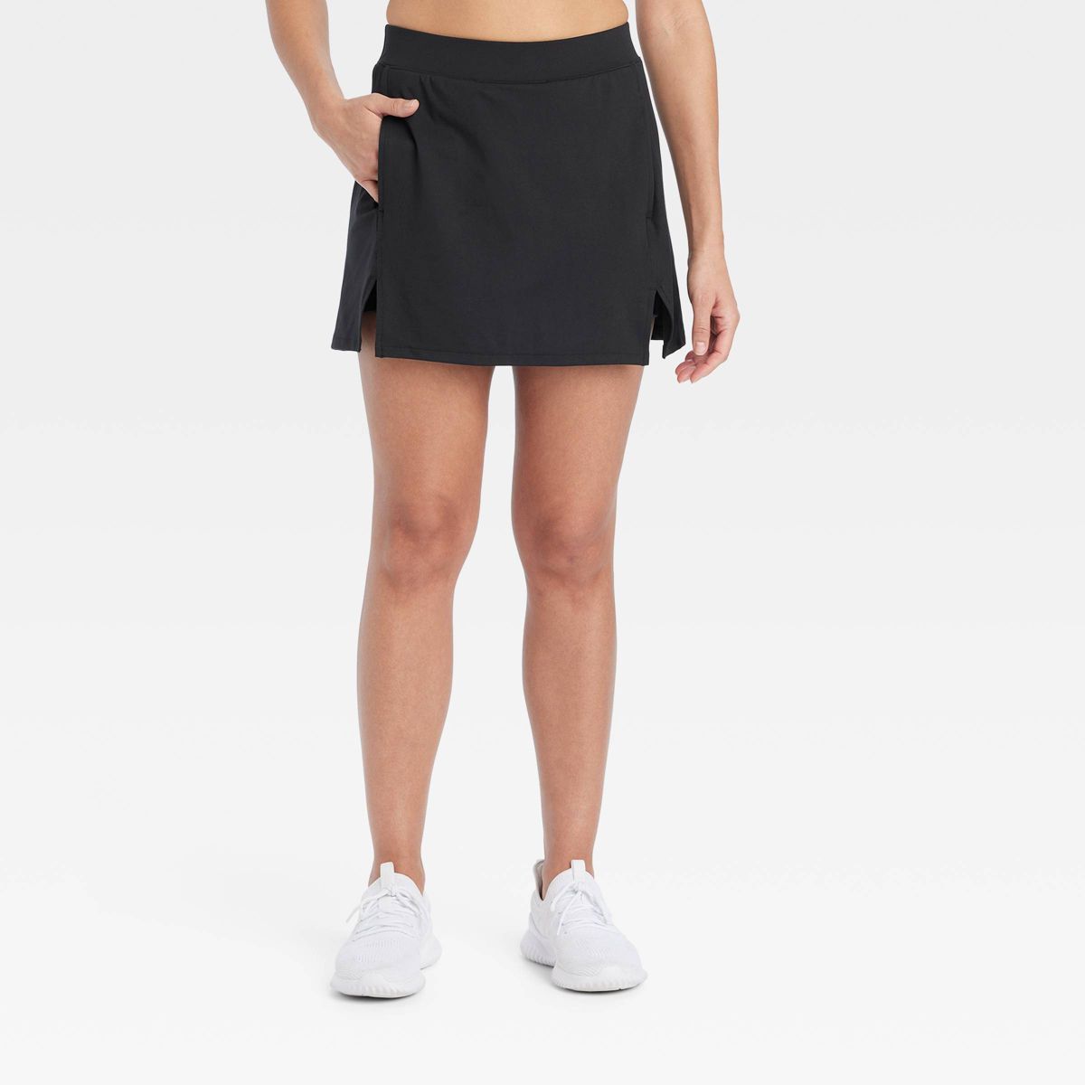 Women's Knit Slit Skort - All In Motion™ Black S | Target