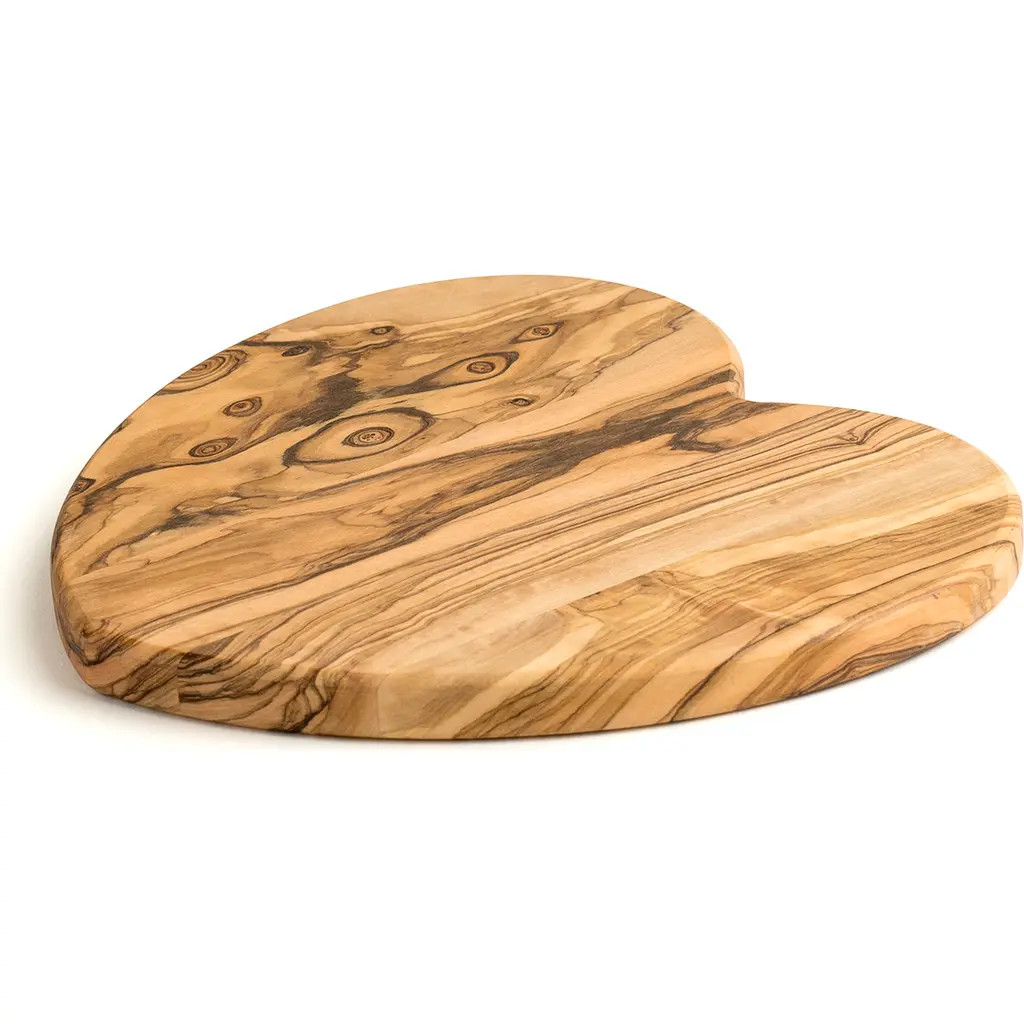 Berard Olivewood Cutting Board, Heart Shape, 8.66 x 8.27 x 0.63"" in Brown at Nordstrom | Nordstrom