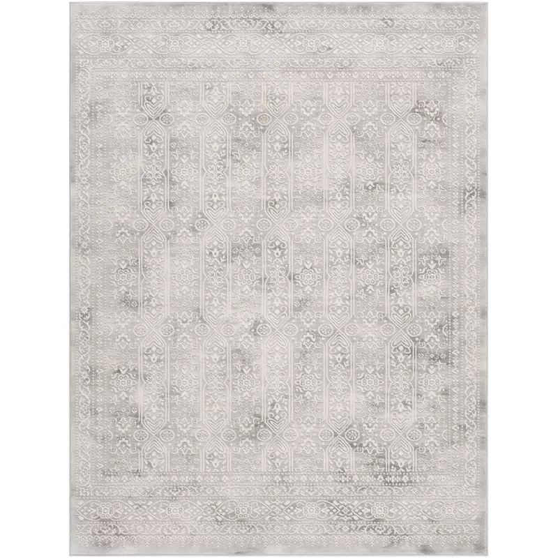 Amelie Area Rug in Silver/Ivory/White | Wayfair North America