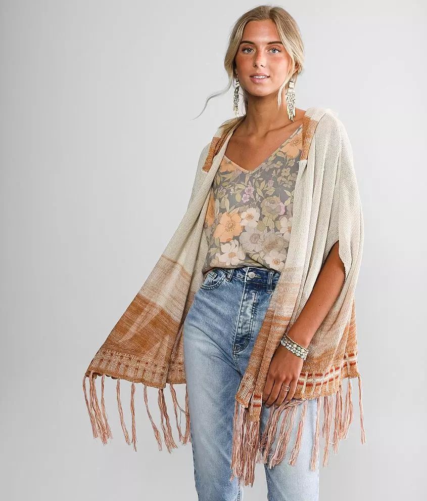 Fringe Hooded Cardigan Sweater | Buckle