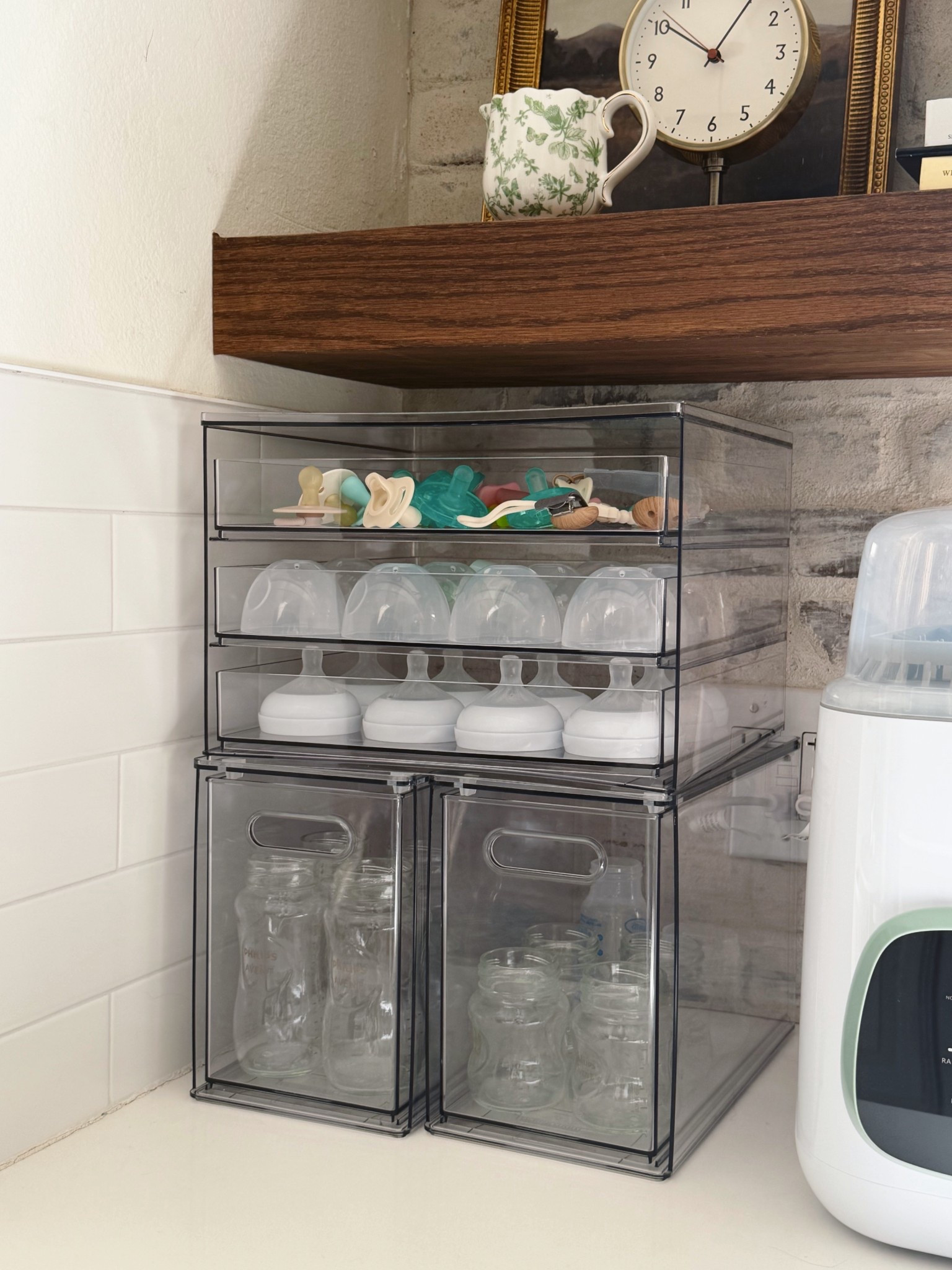 my organizational inspo came to life 😍 I didn’t have any cabinet space for baby bottles so this works perfectly!! All of this under $40 from target! #target #organization #babystorage #bottlestorage 

#LTKBaby #LTKHome