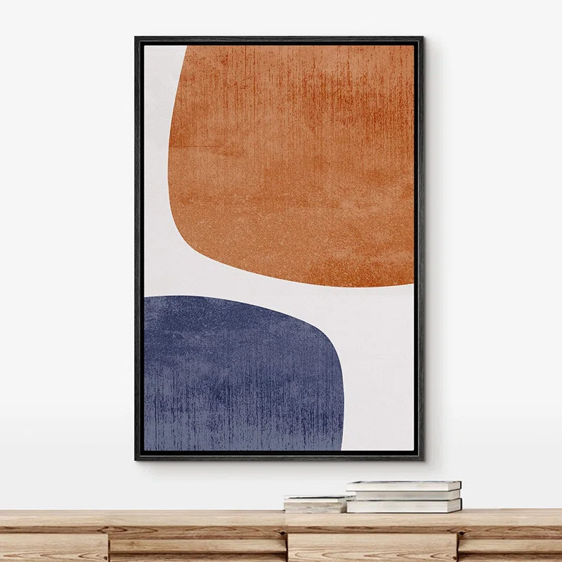 Mid Century Shape " Mid-Century Pastel Polygon Collage Abstract Shape " | Wayfair North America