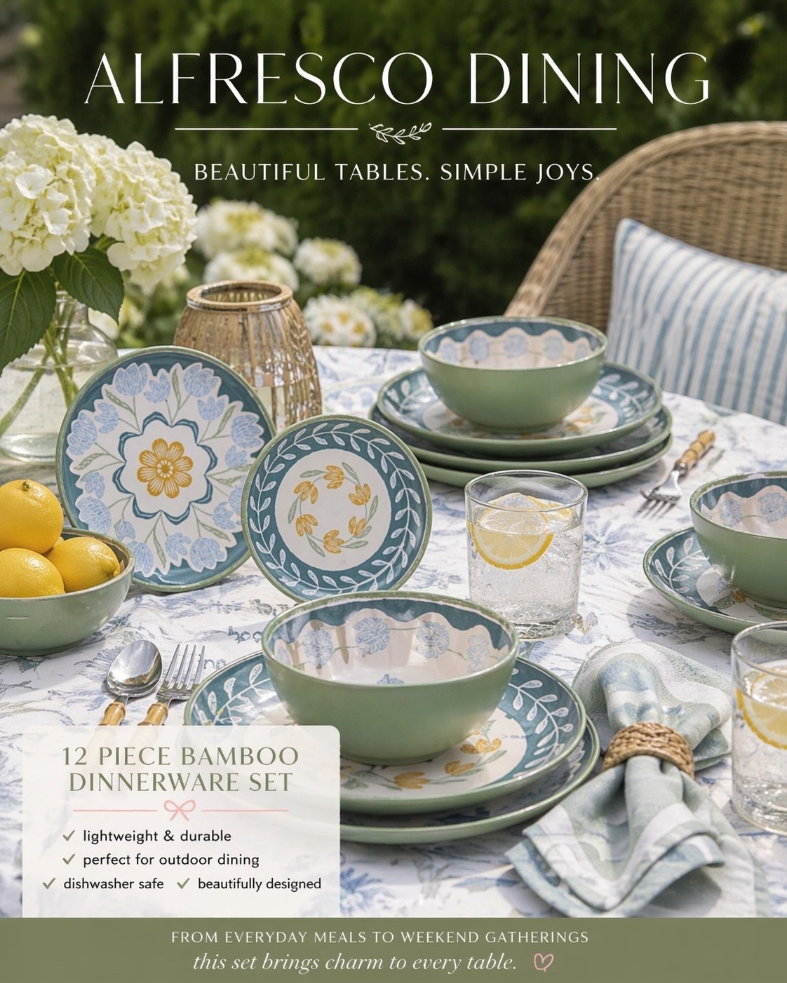     alfresco dining
* outdoor tablescape
* garden dining
* patio entertaining
* backyard hosting
* outdoor living
* summer table setting
* casual elegant dining

#LTKSeasonal #LTKHome #LTKMothersDay