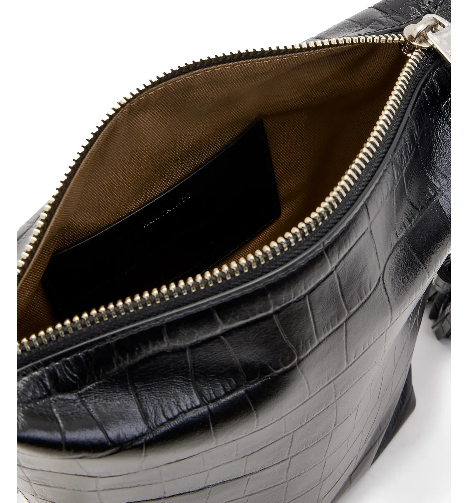 AllSaints Evaline Croc Embossed Leather Crossbody | Nordstrom | Nordstrom