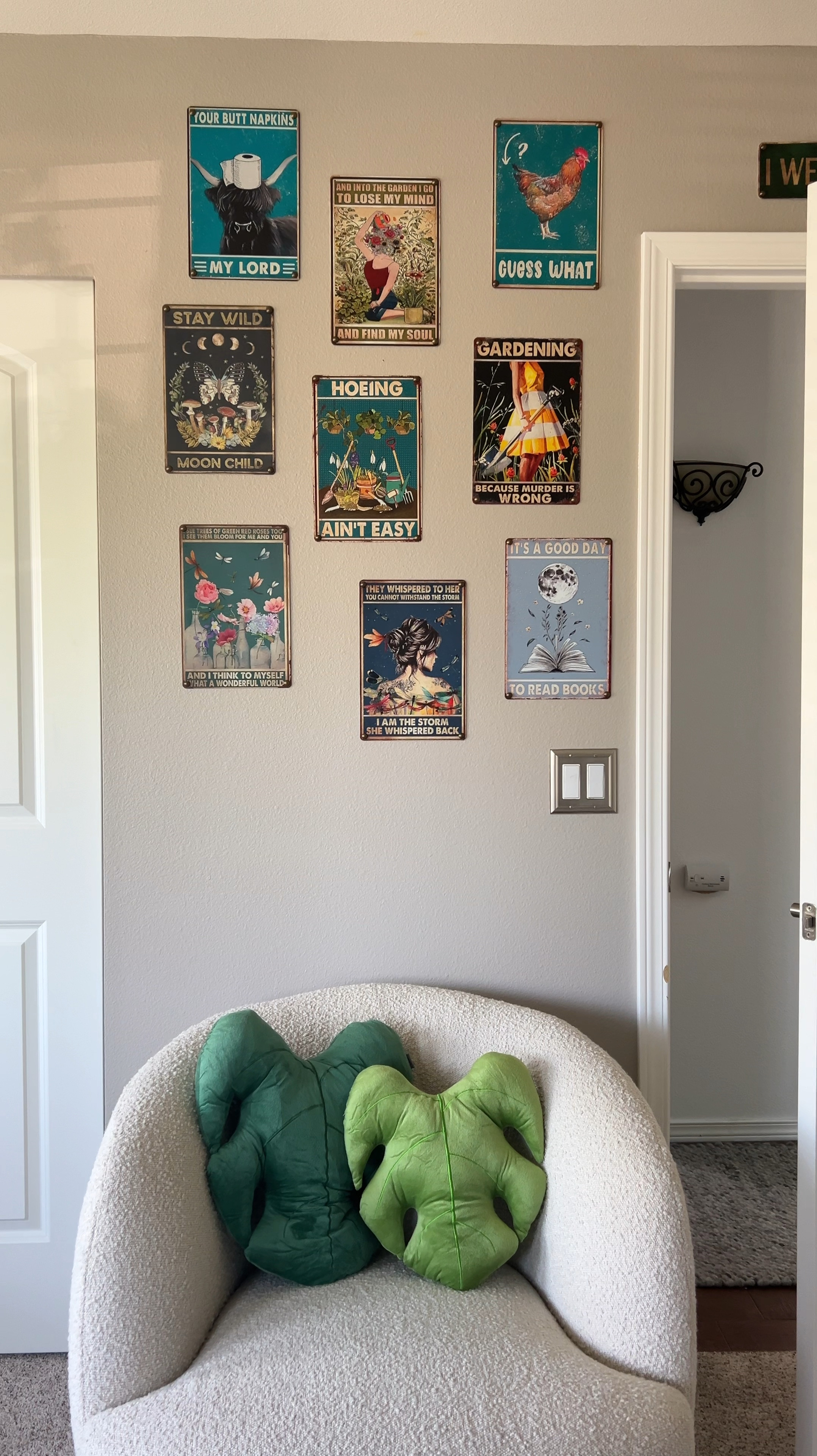 The sign wall in my plant room. 

#LTKFindsUnder50 #LTKVideo #LTKHome