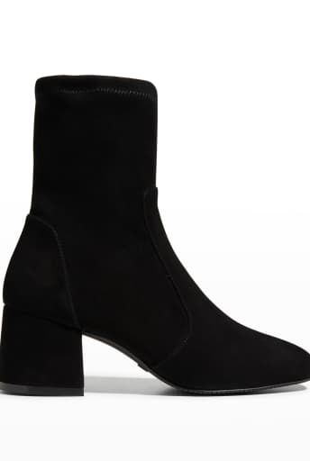 Eileen Fisher Spell Knit Sock Block-Heel Booties | Neiman Marcus