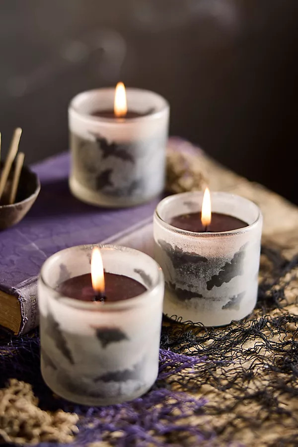 Frosted Bat Candles, Set of 6 | Anthropologie (US)