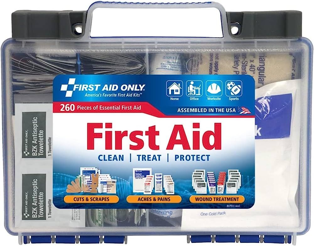 First Aid Only 260 Piece All-Purpose First Aid Kit, OSHA Compliant | Amazon (US)