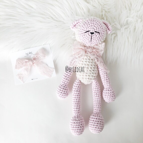 Handmade Crochet Lamb Toy and Hair Clip | Etsy (US)